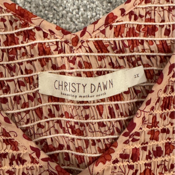 NWOT Christy Dawn The Brooklyn Dress in Mandarin Ditsy Field Size 2X - Picture 8 of 12